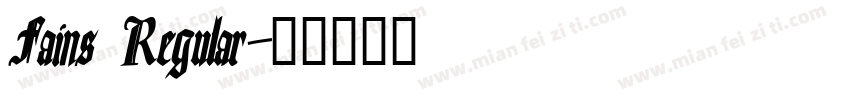 Fains Regular字体转换
